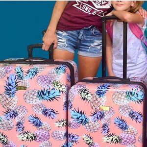 Jessica Simpson Pineapple Hardside Spinner Luggage from Maceys.